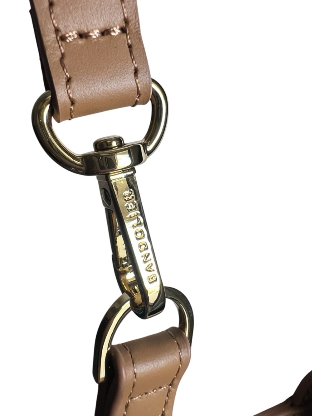 Bandolier Parker Phone Crossbody Bag in Fawn and Gold - Picture 6 of 12